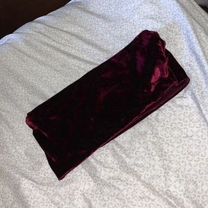 missguided velvet bandeau